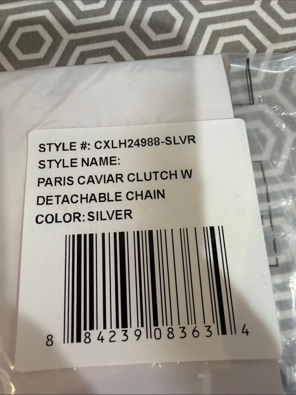Christian Lacroix Metallic Silver Clutch with Emblem